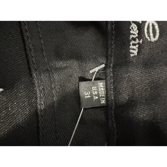 BEBE Women’s Mid Rise Slim Fit Zip Accents Black Jeans Size 31 - Picture 8 of 11